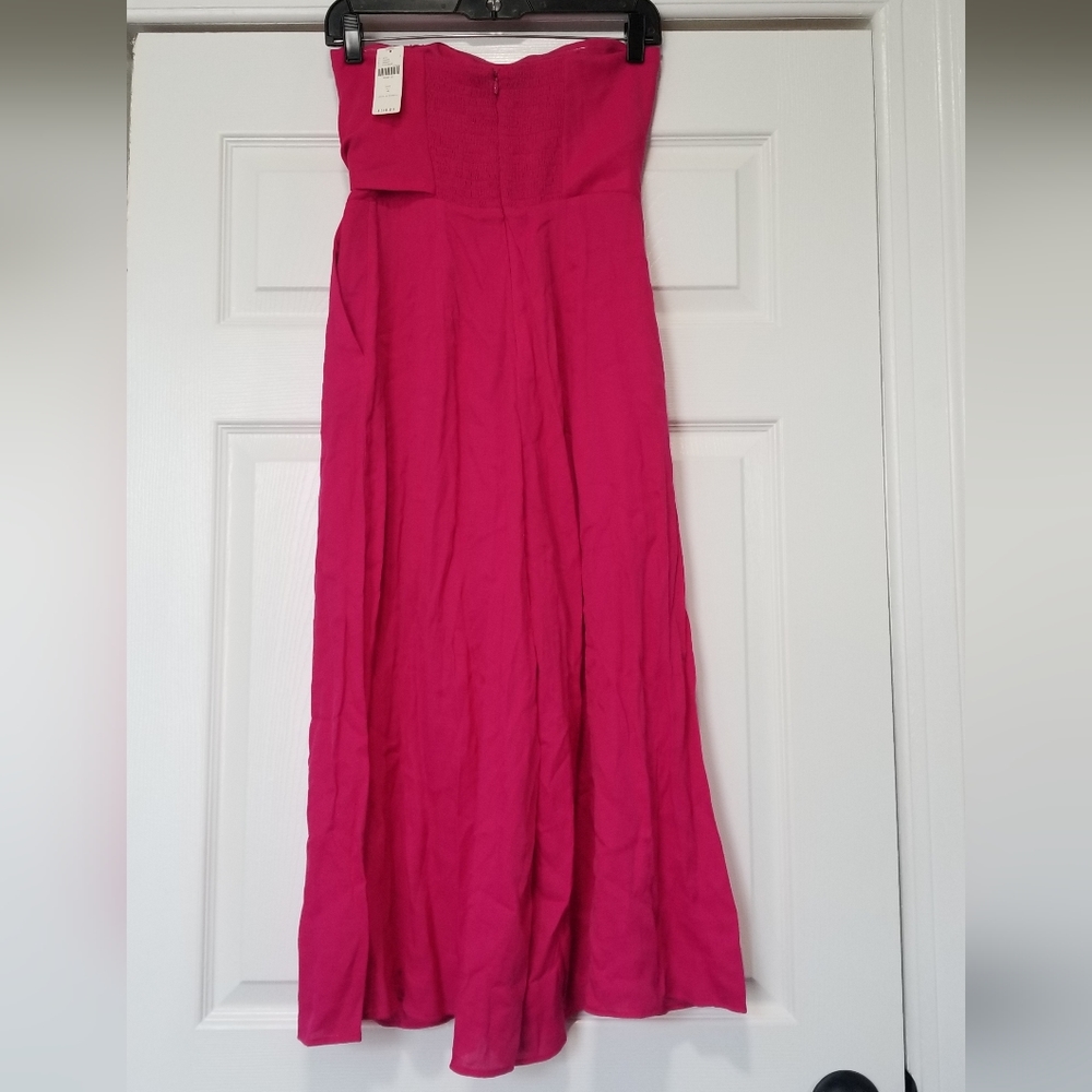 Meave Anthropologie $148 Pink Strapless Brin Jumpsuit By Meave Size 2 - Picture 11 of 16
